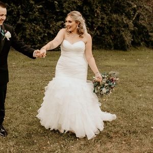 size 12 mermaid style wedding dress